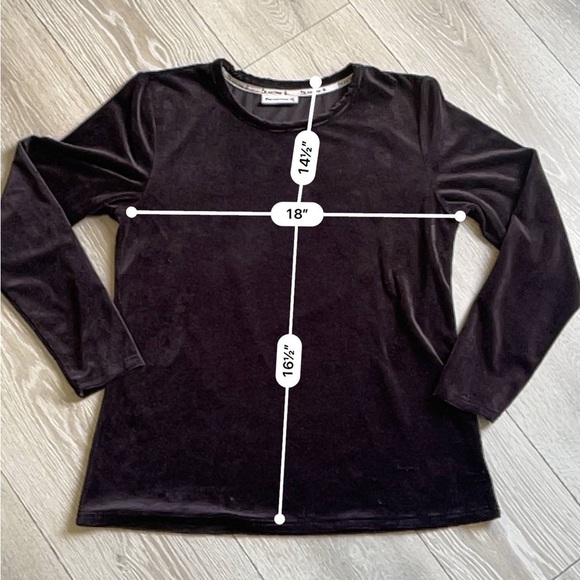 Bear Paw Base Layer 2-pc Set Corduroy Velvet Crew Neck Top With Pants Sz L Soft - Picture 4 of 8